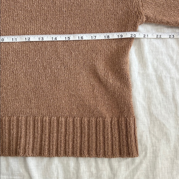 Jenni Kayne Oversized Sweater Cotton Linen Slouchy V Neck Sz XS - Picture 7 of 9